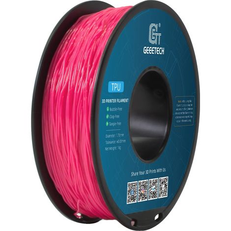 Filamento TPU, morbido e flessibile, facile da stampare, rosa