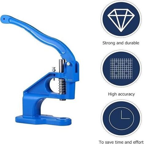 Presse à œillets Professionnelle Presse à œillets Presse à Rivets Presse à Bouton-Pression avec 1500 œillets (diamètre intérieur 6 mm, 10 mm, 12 mm)