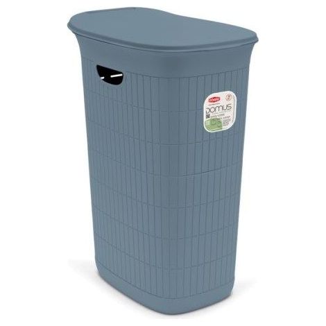 Cesta Portabiancheria con Coperchio Domus Smoky Blue 36 Litri