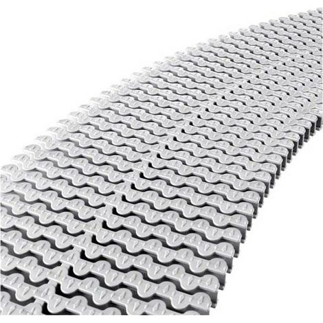 Grille modulaire au design transversal, hauteur 35 mm, largeur 195 mm, blanche (1 unité) (1/2)