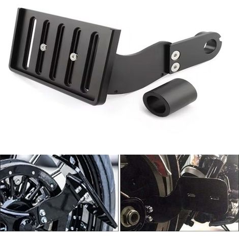 Accessoires moto compatibles avec Harley-Davidson Softail, Fat Boy et Streetfighter : support de plaque d'immatriculation arrière universel Breaker, support de plaque d'immatriculation latéral (1/5)