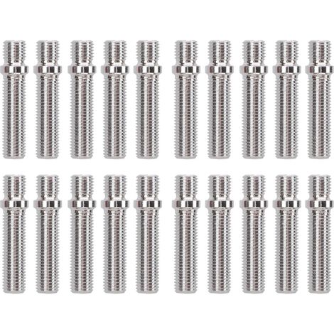 Conversion de Goujon de Roue, 20 Pièces 58 Millimètres Goujon de Roue étendu Longueur de Tige de 41 Mm Adaptateur de Goujons de Boulons de Conversion de Roue pour Les(M12x1.25 to M12x1.5) (1/5)
