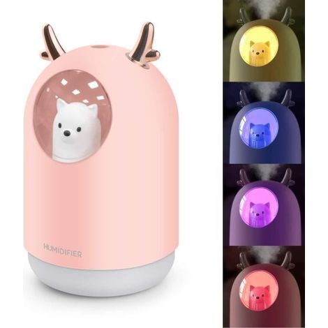 Mini umidificatore d'aria da 300 ml, umidificatore portatile silenzioso Shanmei con USB per neonati, umidificatore d'aria per la casa con spegnimento automatico (1/4)