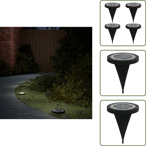 Solar-Bodenleuchten mit Erdspieß 4 Stk. Warmweiß - Solarlaterne - Gartenlampe - Outdoorbeleuchtung - LED-Strahler - Solarbetriebene Beleuchtung (1/5)