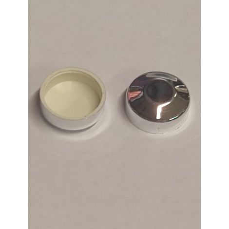 CONFEZIONE DA 2 PEZZI - CAPPUCCI PER VITI Ø20MM - IN PLASTICA CON FINITURA CROMATA