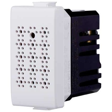 Commutateur avec capteur de détection acoustique compatible Bticino Matix couleur blanc