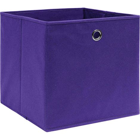 Maison Exclusive - Contenitori 4 pz in Tessuto non Tessuto 28x28x28 cm Viola (1/5)