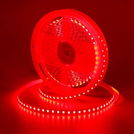 24V 10M Ruban LED Rouge 620nm Haute Densité 1200LEDs 2835SMD 90W (1/5)