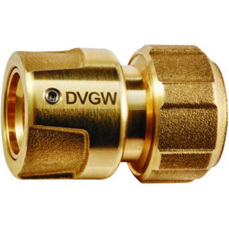 GEKA® plus Trinkwasser Schlauchstück 1/2 Zoll - 13 mm Messing DVGW VP550 EAN 4015933100402 (1/5)