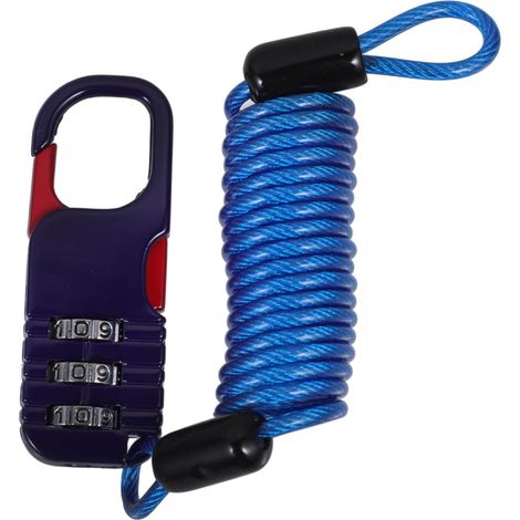 à combinaison pour casque de vélo câble antivol portable