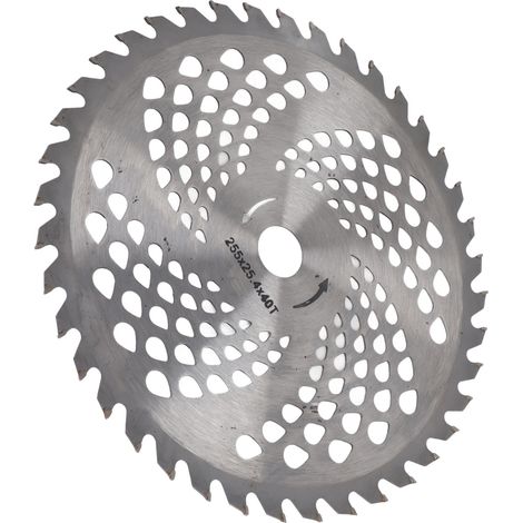 Disque de coupe 40 dents 255 mm pour débroussailleuse, tondeuse et travaux de jardin - Diamètre 25,4 mm (1/5)