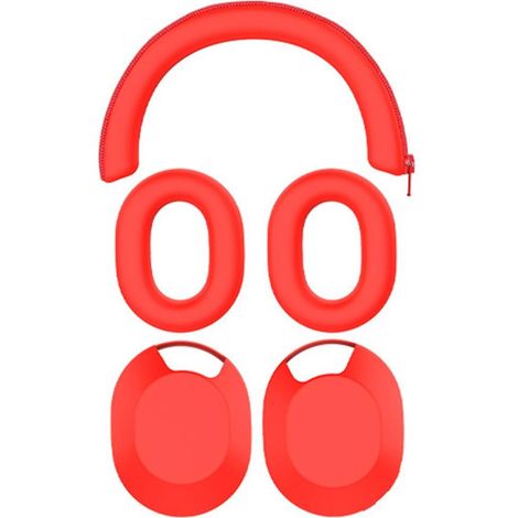 Étui pour casque WH-1000XM5, rouge. Coque de protection pour oreillettes et arceau. (1/5)