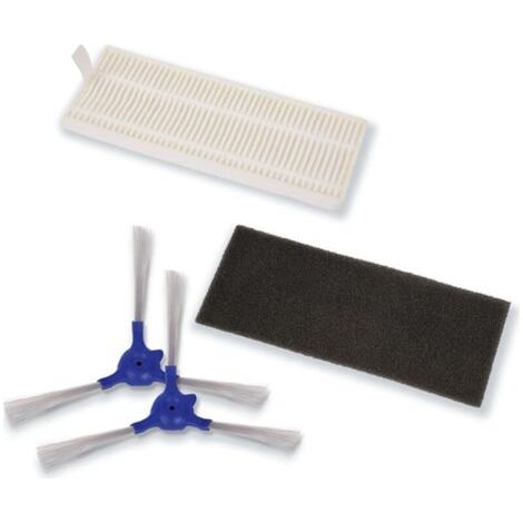 Rowenta ZR720002 Brosse latrale + Filtre Allergy Care, Compatibles avec Les aspirateurs Robot Explorer Srie 20 et 40 et Smart Force Essential, Mousse, Noir (1/5)