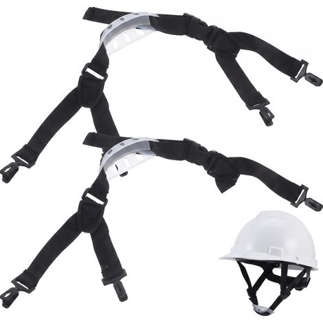 Sangle De Menton De Casque Chantier Réglable 2 Pièces 45.00 X 2.00 X 0.80 cm Jugulaire Casque Chantier Accessoire pour De Protection Installation Facile pour Travaux Et (1/5)
