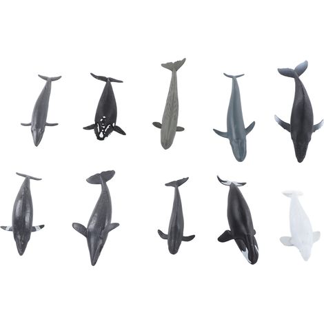 Lot de 10 Ornements Baleine en Plastique Moderne Délicat Modèle Animal Marin Déco Maison Bureau Cadeau (1/5)