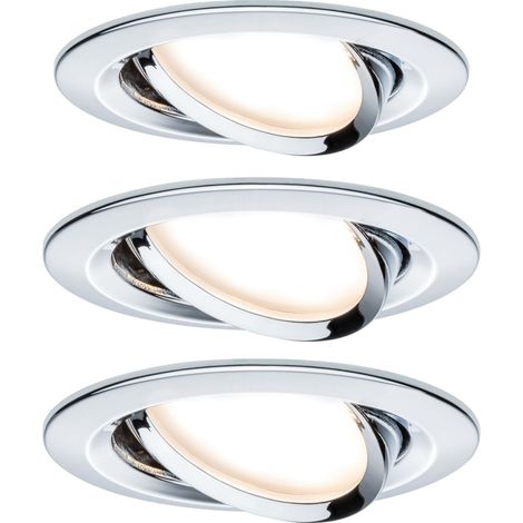 Paulmann 93452 Nova Spot encastrable jeu de 3 LED LED 18 W chrome (brillant) (1/5)