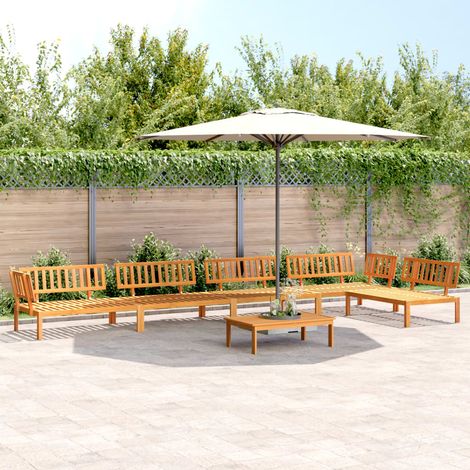 Salon palette de jardin 6 pcs bois d'acacia massif (1/5)