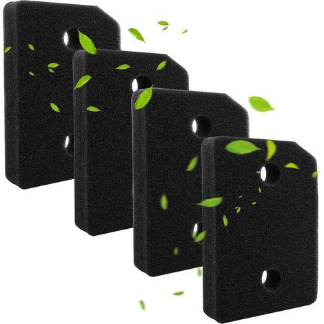 Schwammfilter für Wäschetrockner, 208 x 156 x 30 mm, 4er-Pack, wärmepumpenkompatibel, Ersatz-Flusenfilter