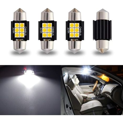 4er-Pack 9–30 V, extrem helle DE3175 DE3021, fehlerfreie 1,25 Zoll 31 mm Festoon-LED-Lampen für Innenraumbeleuchtung, Kartenkuppel und Kennzeichenbeleuchtung, Xenonweiß FLITI (1/4)