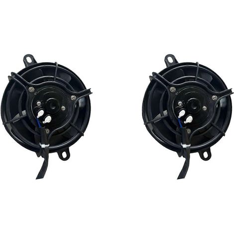 Deux ventilateurs de refroidissement de 5 pouces 12V pour motos, un refroidisseur d'huile et un radiateur de moteur électrique, compatibles avec les motos, les SUV et les véhicules tout-terrain. (1/5)