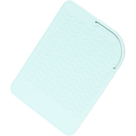 Tapis Résistant À La Chaleur En Silicone Pour Lisseur Et Fer À Boucler - Protection Comptoir Avec Surface Ondulée - Lot De 2 (1/5)