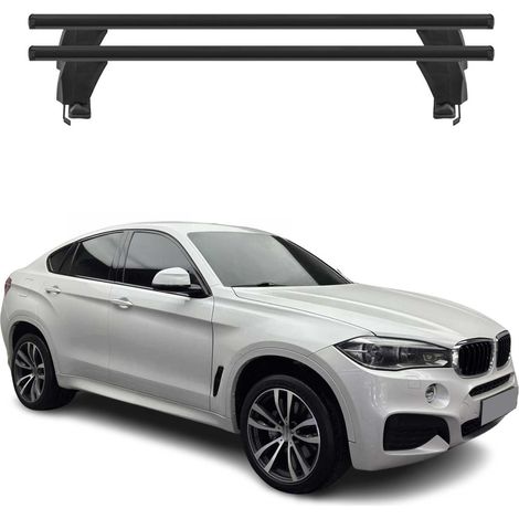 OMAC Dachträger Querträger Alu für BMW X6 F16 F86 2014-2019 – Abschließbar – T-Nut – City-Crash-getestet – Max. 50 kg Schwarz (1/5)