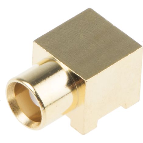 Connecteur coaxial RS PRO Femelle à angle droit, raccordement A souder 50O Montage sur CI ( Prix pour 1 ) (1/2)