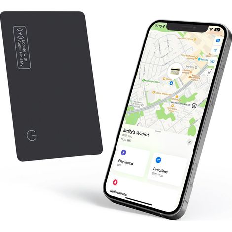 Carte Localisatrice - 1,6 mm Épaisseur - Bluetooth 5,3 - Portefeuille, Passeport, Étiquette Bagage - IP68 Étanche - Charge Sans Fil - 1 Pièce (1/5)