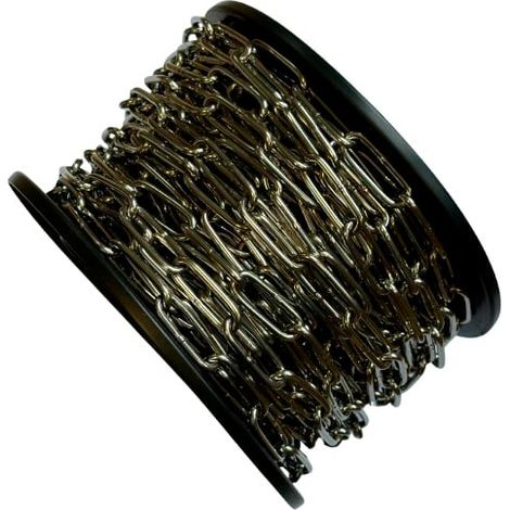 Chaîne ordinaire droite en inox 316 diamètre 6 mm en bobine de 25 mètres