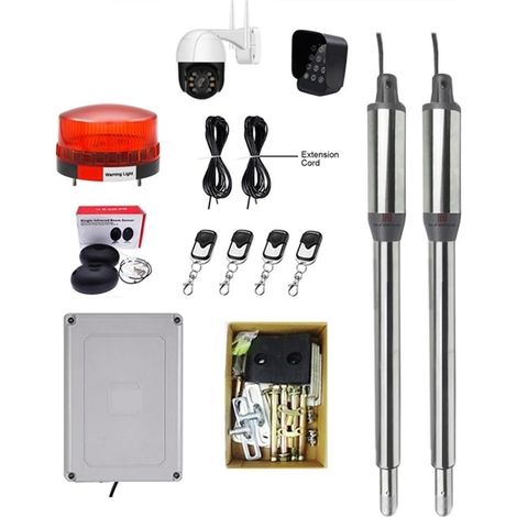 Kit d'ouvre-portes automatiques Dispositif d'ouverture de porte automatique Kits multifonctionnels d'opérateur d'ouvre-porte battante en acier inoxydable avec accessoires en option pour accessoires de (1/5)