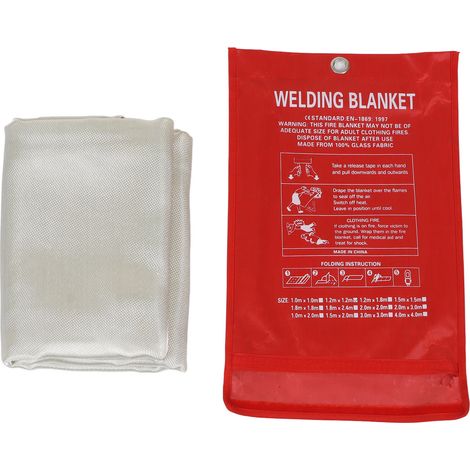 Ortviai Couverture Anti-Feu d'Urgence en Fibre de Verre – 1,2 x 1,2 m, Résistante jusqu’à 550 °C, pour Cuisine, Garage, Bureau et Voiture