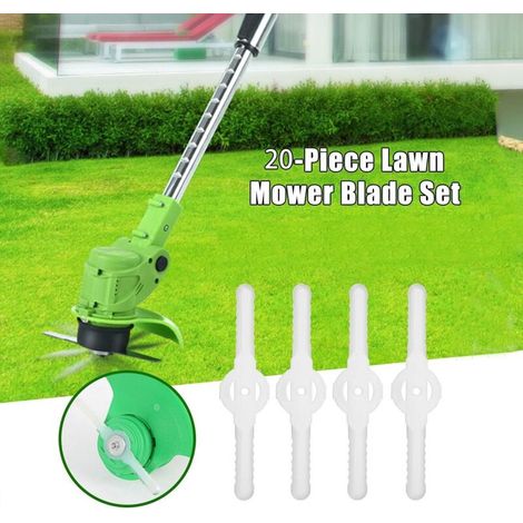 20 pièces en plastique lame de tondeuse à gazon tondeuse à gazon accessoires de tondeuse à gazon tondeuse à gazon tondeuse outils de jardin (1/3)