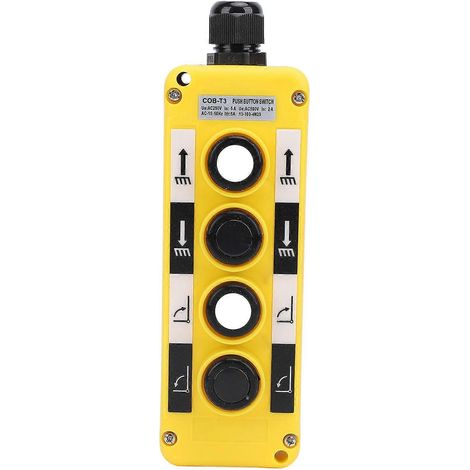 Interrupteur à bouton-poussoir pour palan électrique, 4 boutons, étanche IP68, contrôleur industriel, 250 V CA 5 A / 500 V CA 2 A (1/5)