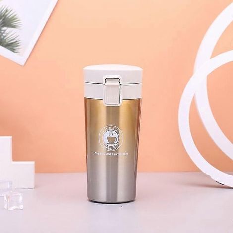 Tasse à café Bounce Cover en acier inoxydable à double paroi, grande capacité, 380 ml, cadeau de vacances (WZ1383) (1/3)