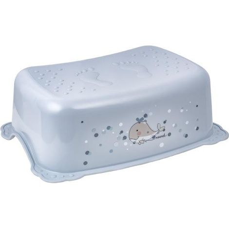 Whale Minimal Fußhocker Satinblau