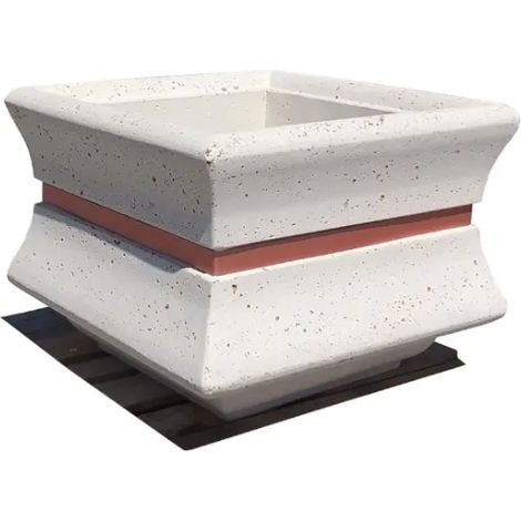 Fioriera Iris 1643 Giochipark calcestruzzo finto marmo alluminio rame 90x90x65h