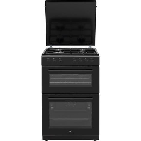 Cuisinière gaz CONTINENTAL EDISON CECDF6060B1 - 4 feux - noir - L60 xP60 x H90 cm