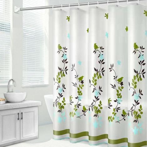 Rideau de Douche Design Milieu de Siècle - Impression Artistique Abstraite - Imperméable - pour Salle de Bain