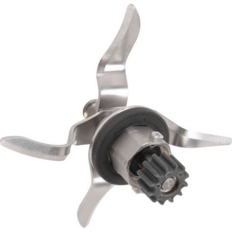 Lame de mixeur à 4 feuilles en acier inoxydable 12 dents antirouille, facile à nettoyer, compatible pour robot de cuisine multifonction (1/4)