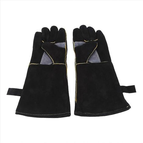 Extreme chaleur Fire Gloves Leather Stitching noir 16 pouces (1/5)