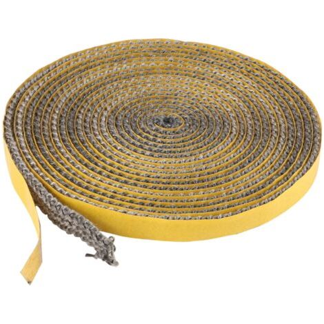 Joint Insert Cheminée,3mm x 10mm x 4m Joints Tressé Auto-adhésive Résistante à la Chaleur pour Porte de Four Poêle à Bois Cheminée Tube Poele Joints d'étanchéité (1/5)