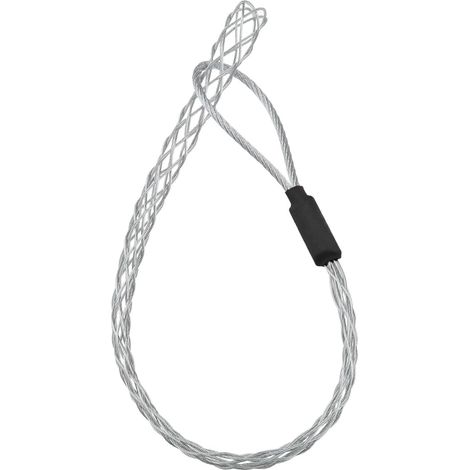 Chaussette de Traction de Câble pour 6 à 10mm Câble en Acier Inoxydable Galvanisé Anti-dérapant Manchon de Traction Câble en Maille Flexible Chaussette de Câble Longueur 27cm, Noir (1/5)