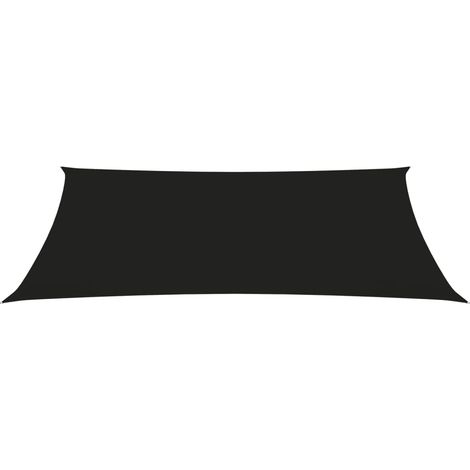 Vela ombreggiante/ombrellone rettangolare in tessuto Oxford 2 x 5 m nero 020009635