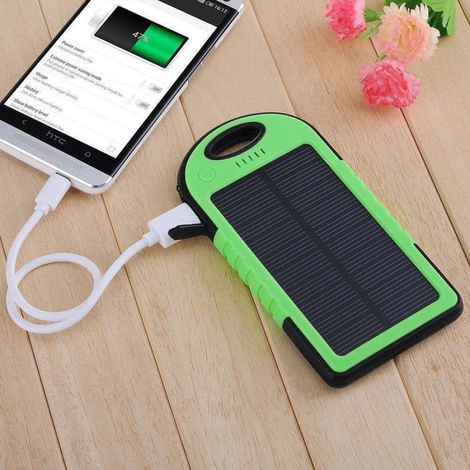 Trade Shop - 5000mah Solar Powerbank Batería Externa Cargador Smartphone Tablet Jumper - (1/3)
