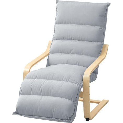 Fauteuil lounge avec repose-pieds réglable, aspect velours, pour salon, fauteuil à bascule avec accoudoirs, fauteuil inclinable, fauteuil de lecture, gris clair