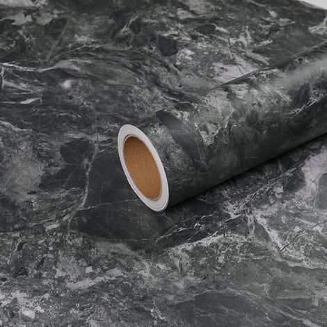 Papel tapiz autoadhesivo de 40 cm x 2 m con efecto hormigón gris mate, grueso, impermeable, decorativo, para sala de estar, dormitorio, cocina, baño, muebles, armarios, paredes decorativas.