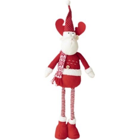 Poupée décorative de Noël, ornement de Noël, pattes rétractables, adorable poupée renne décorative de Noël (1/5)
