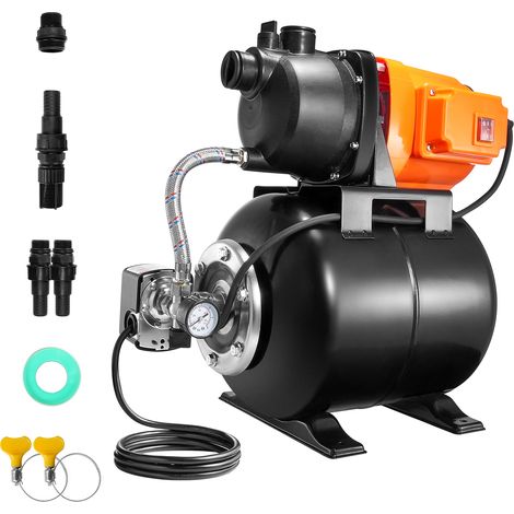 Mophorn 1 PS Flachbrunnenpumpe mit Druckbehälter, 1000 GPH/3700 L/H, automatische Bewässerungs-Druckerhöhungspumpe, 50 m Hub, 20/40 PSI Druckschalter, thermoplastischer Pumpenkopf (1/5)
