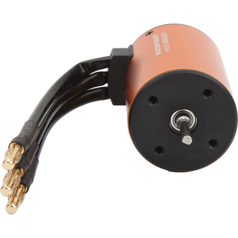 Moteur brushless 3650 4300KV 4 pôles sans capteur 12 fentes à couple élevé pour voitures RC brushless 1/10, orange (1/5)