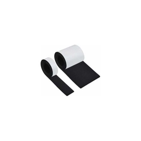 Almohadillas de fieltro ZVD, fieltro autoadhesivo para muebles, almohadillas antideslizantes para sillas, 2 rollos (10010+1002), corte a medida, fieltro adhesivo negro, protectores para patas de mesas